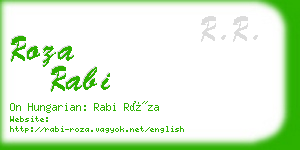 roza rabi business card